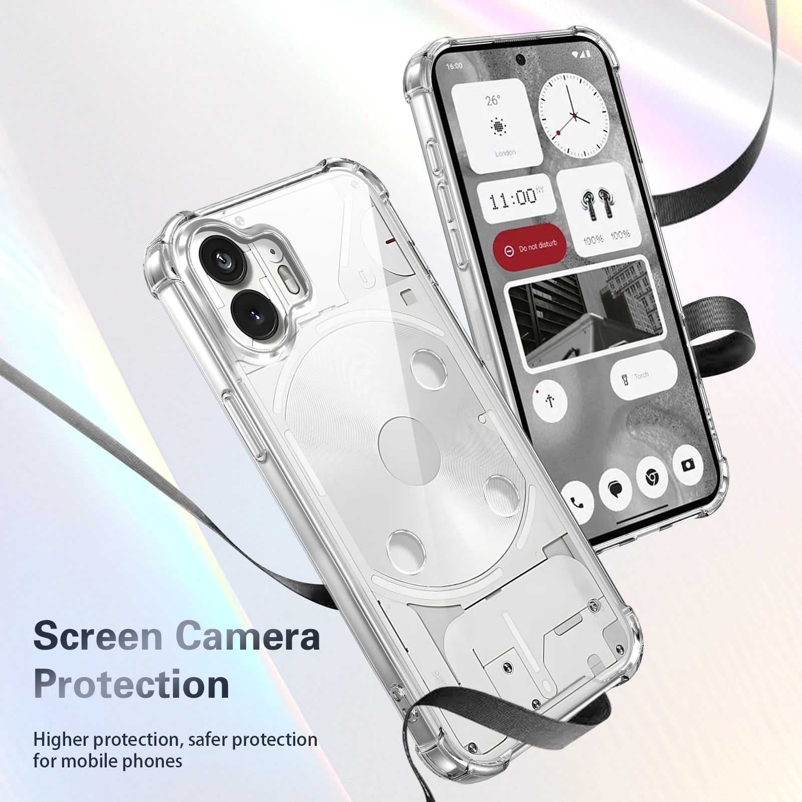 لا شيء الهاتف واحد A063 حالة وسادة هوائية للصدمات السيليكون الوفير واضح وسادة هوائية الغطاء الخلفي جراب هاتف صلب ل لا شيء الهاتف 1 5 جرام