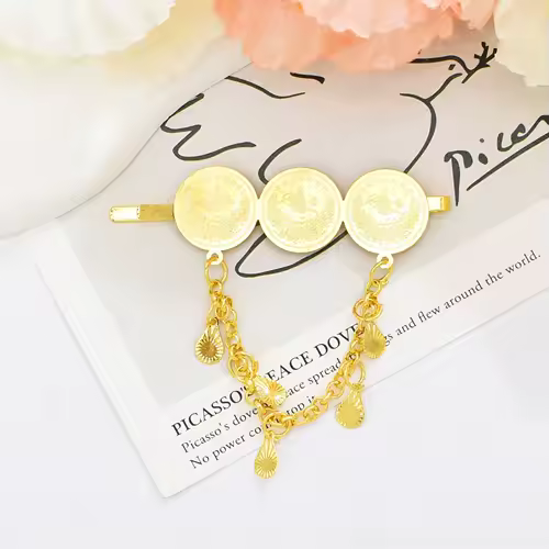 Ladies Metal Tassel Hair Clip Middle East India Style Coin Hair Accessories Bohemian Wedding Party Hairpins - Image 4