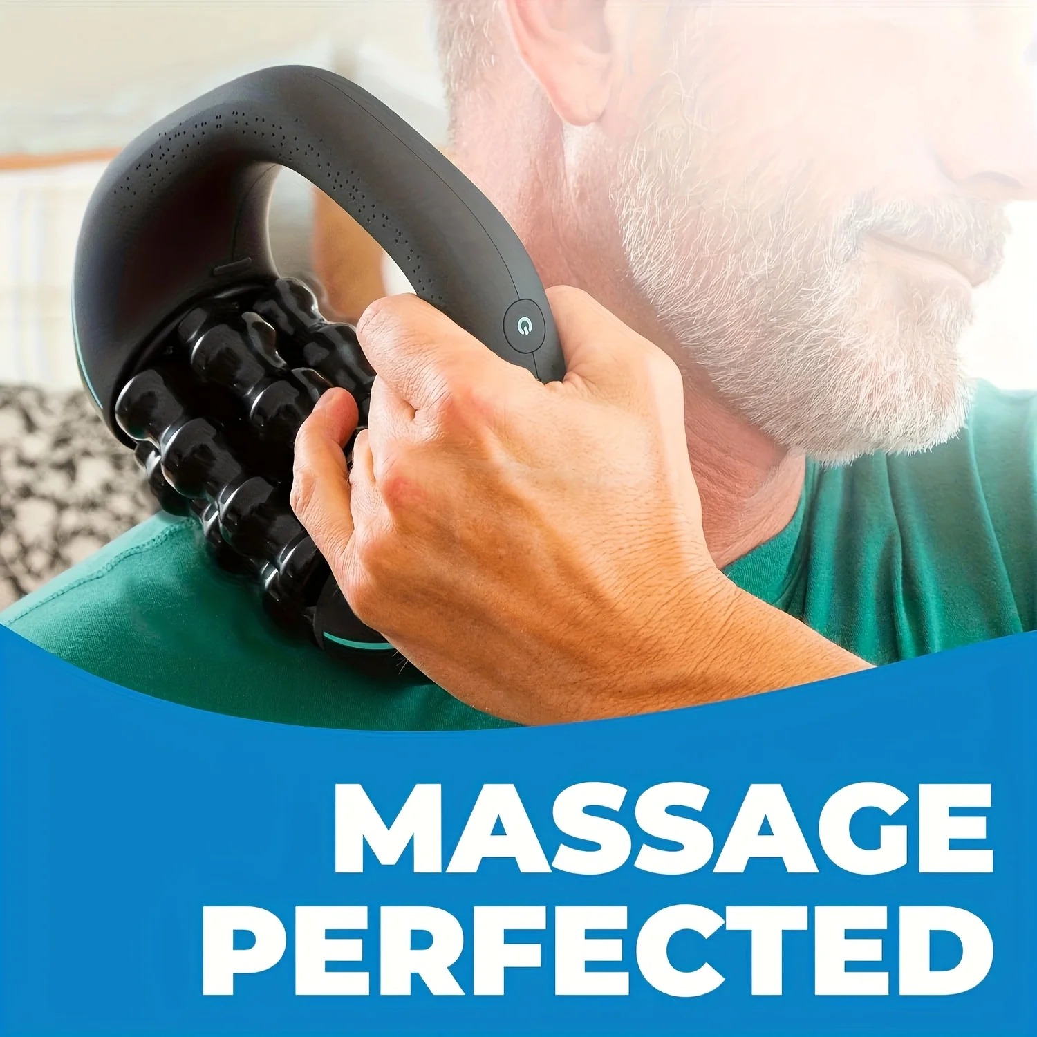

NEW Electirc Massage Roller Rechargeable 3-Speed Massager Percussive Therapy for Whole Body Relief Deep Tissue & Muscle Recovery