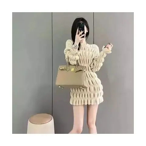 Knitted Dress for Autumn 2025 New Women's Clothing Style High-end Sweater Dress