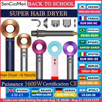 SenCiciMen Professinal Hair Dryer Negative Ion Blow Dryer Quick Dry Leafless Hairdryer Salon Home Constant Temperature Hair Care