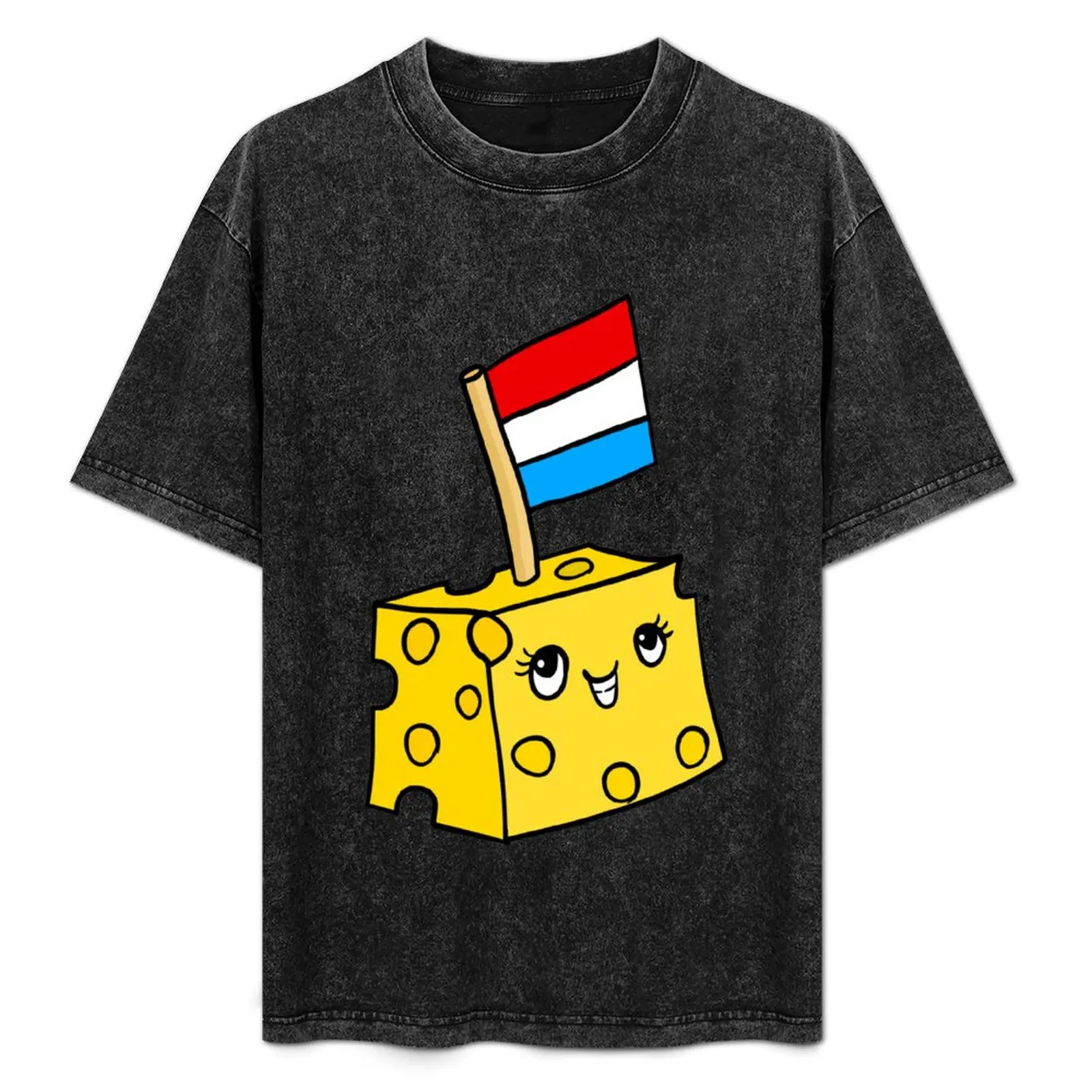 

cute dutch cheese, kaas. Netherlands. kawaii T-Shirt man t shirt cotton t shirts for man cotton funny T-Shirt