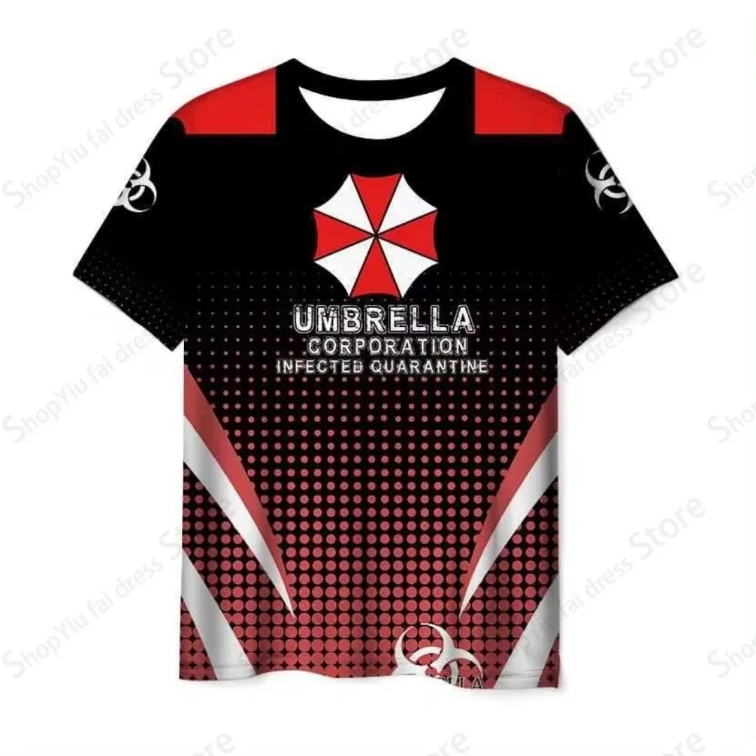European and American summer fashion biohazard printing comfortable and breathable round neck T-shirt outdoor city top