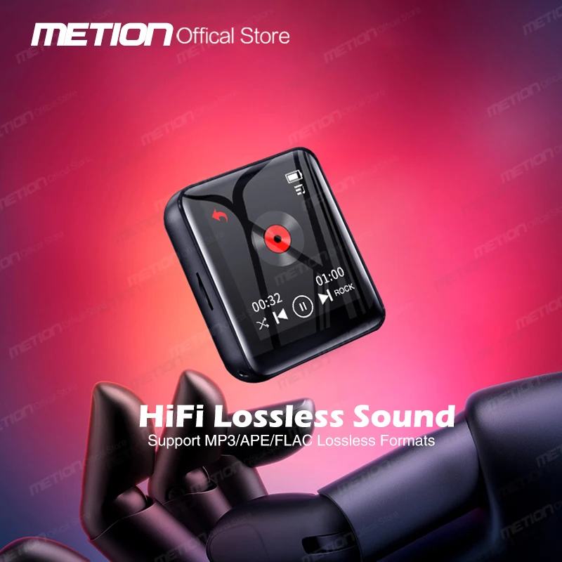 Mp3音楽プレーヤー,Bluetooth,1.8インチ,タッチスクリーン,MP4プレーヤー,歩数計,アラーム付き