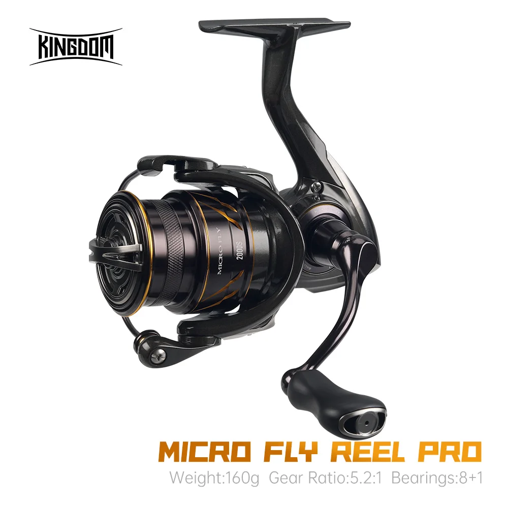 reino micro fly pro spinning carretel de pesca utra rolamentos de luz mais rolamentos max drag 521 gear ratio 160g 01