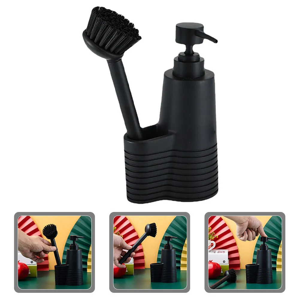 

Набор из 1 дозатора для лосьона из полимерной смолы с щеткой для чистки, для жидкого мыла, геля для душа, средства для умывания лица, для ванной и кухни