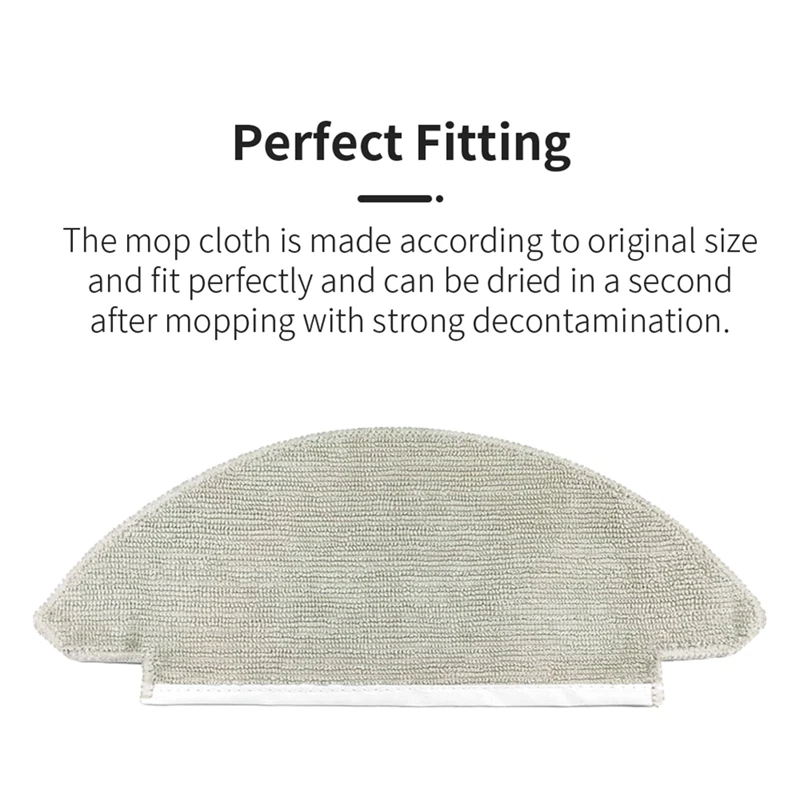 ABBK-12PCS 洗えるモップ布 VIOMI アルファ 2 プロロボット掃除機交換アクセサリーモップパッドぼろ