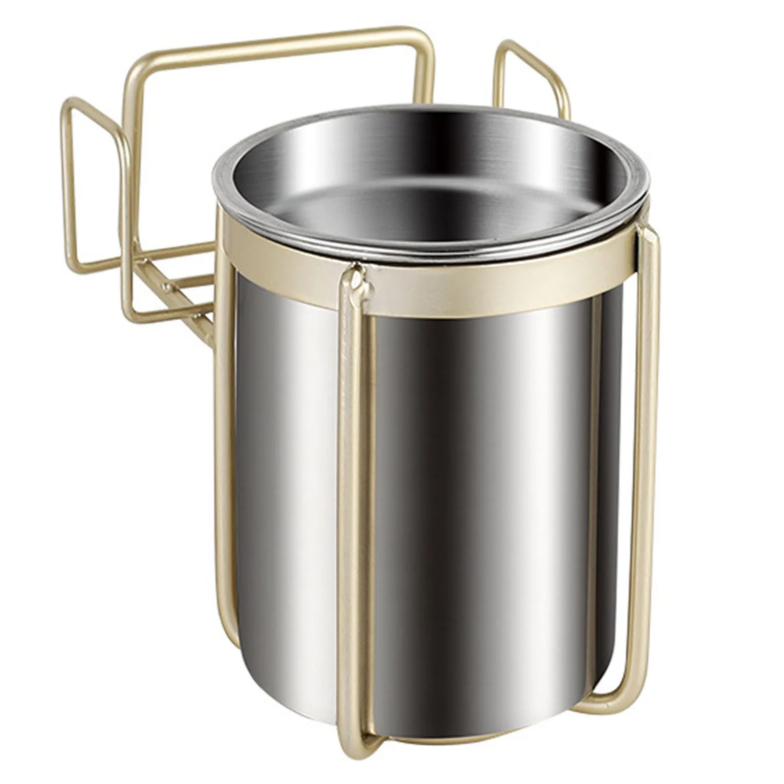 

Wall Mount Ashtray Stainless Steel Lidded Rustproof Moisture Proof Smoke Odor Control Bathroom Kitchen Office Home Bar