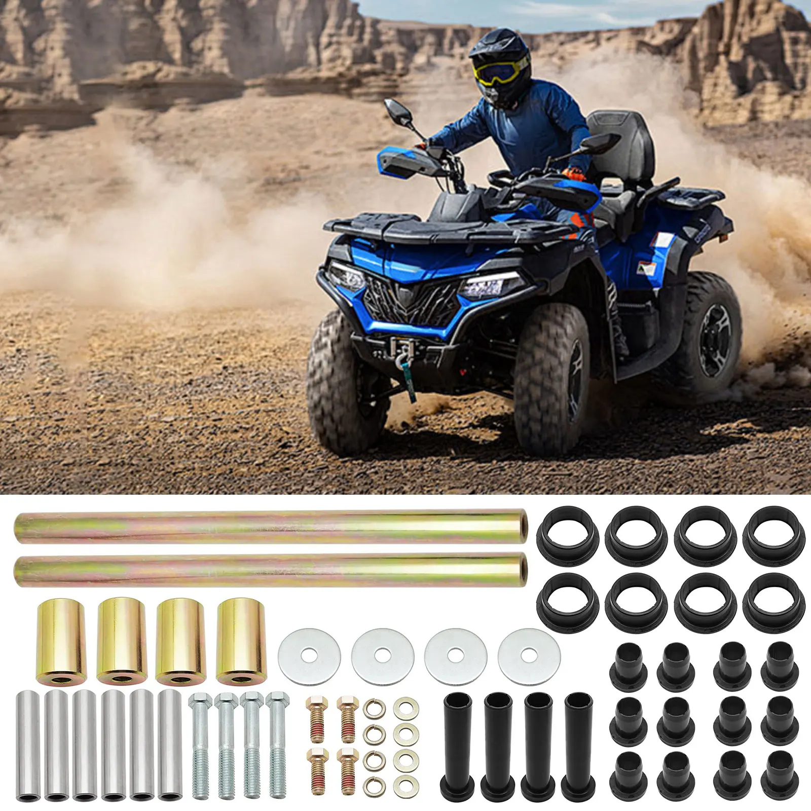 OE: 5020826 Conjunto de bucha de suspensão traseira resistente ao desgaste Kit de eixos de bucha de braço A multiuso para Polaris Sportsman 400 450 600 700