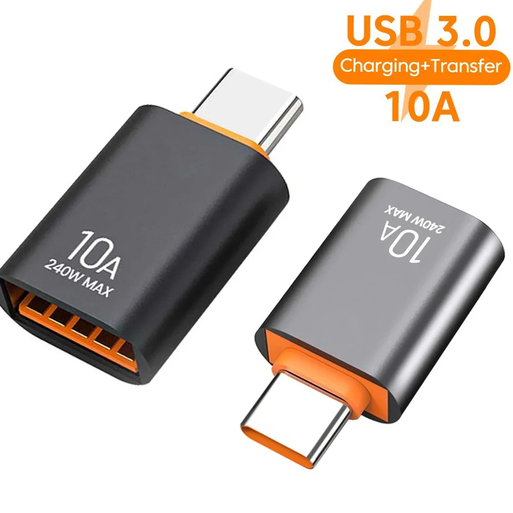 10A OTG USB 3.0 To Type C Adapter USB Female To Type c Male Fast Charging Converter OTG USB C For Xiaomi Samsung Laptop PC