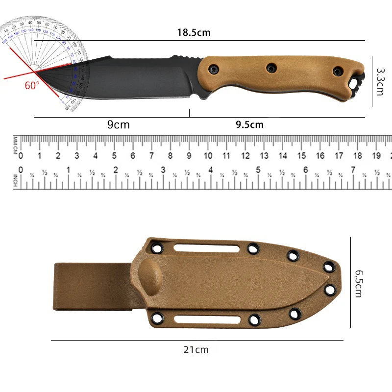 Camping Outdoor Lightweight Stainless Steel Straight Knife Fruit Knife