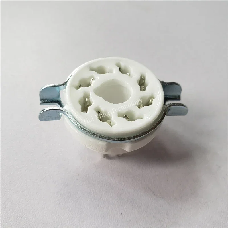 8 sztuk ceramicznych nasadek na rurki Duże nasadki na rurki podsiodłowe 8-pinowy uchwyt na rurki GZC8-1 Srebrna stopka do wzmacniacza KT88 EL34 6P3P 5Z3P 6J8P