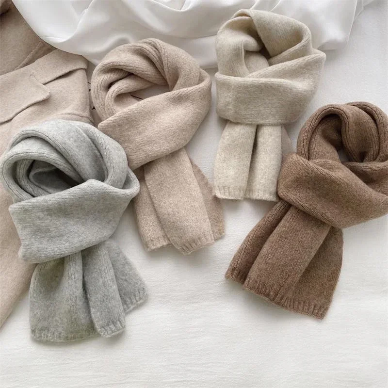 Ladies Cashmere Scarf Women Winter Warm Luxury Solid Color Shawl and Wraps Female Warm Thick Wool Neckerchief Blanket Pashmina