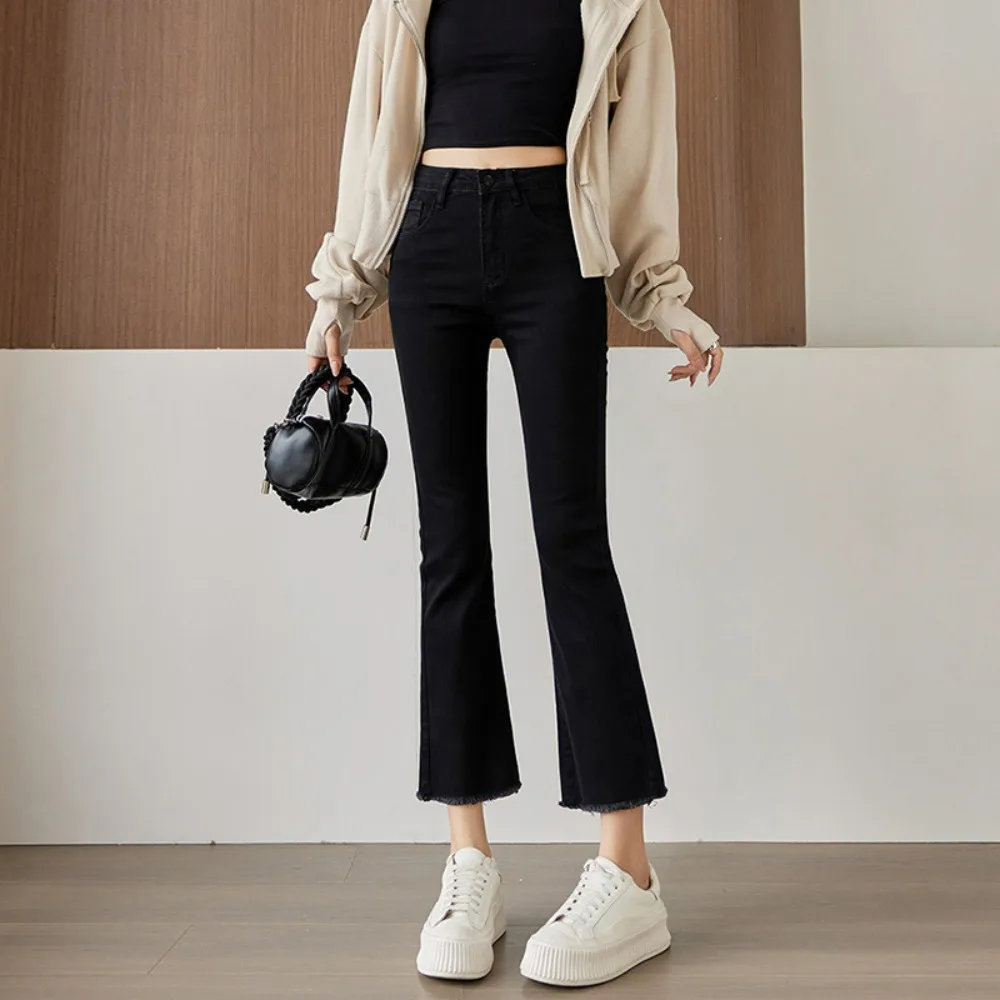 

Летние женские широкие джинсы с высокой талией, утягивающие брюки свободного покроя с драпировкой