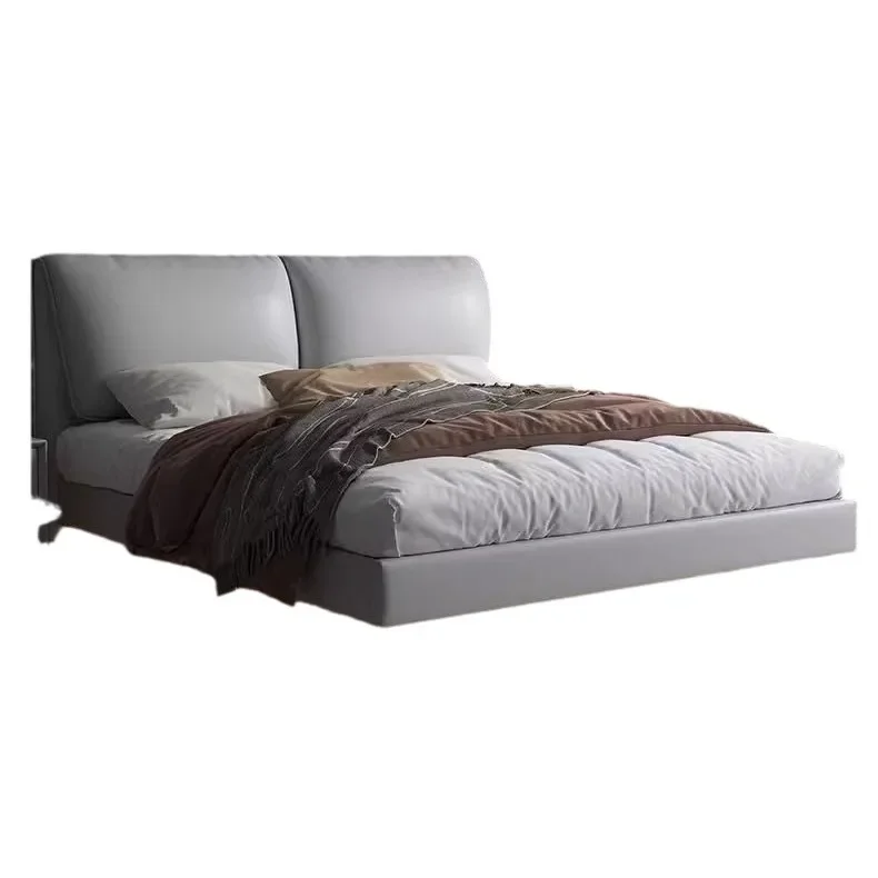 سرير معلق للأذن 1.8 متر غرفة نوم رئيسية مزدوجة 1.5 متر سرير فاخر خفيف وحديث وبسيط #1