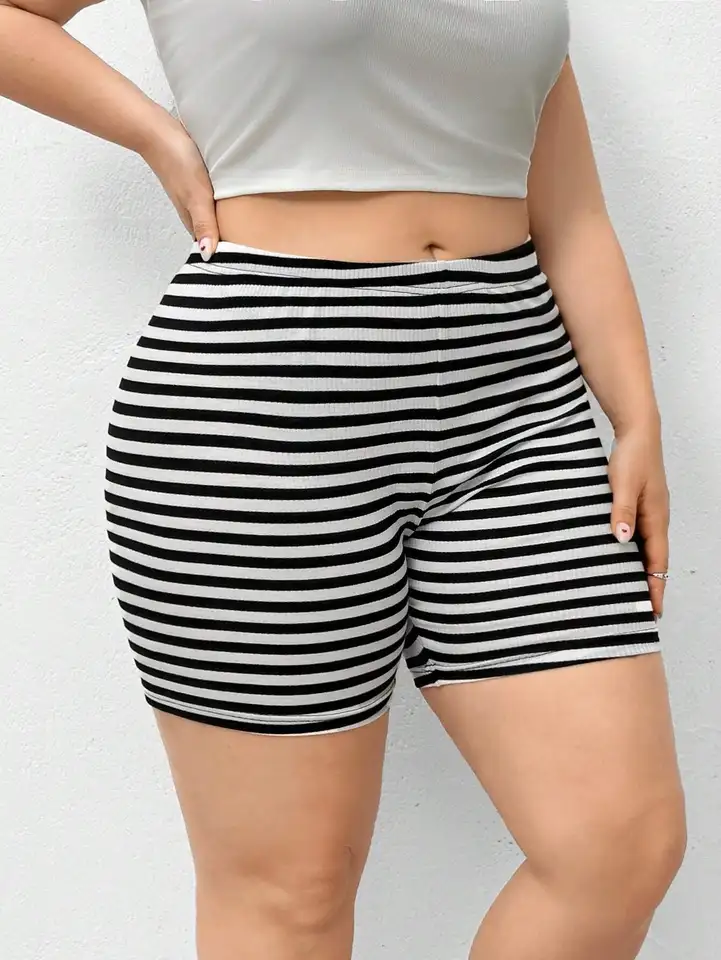 Plus Size Women Comfortable Cycling Shorts Set