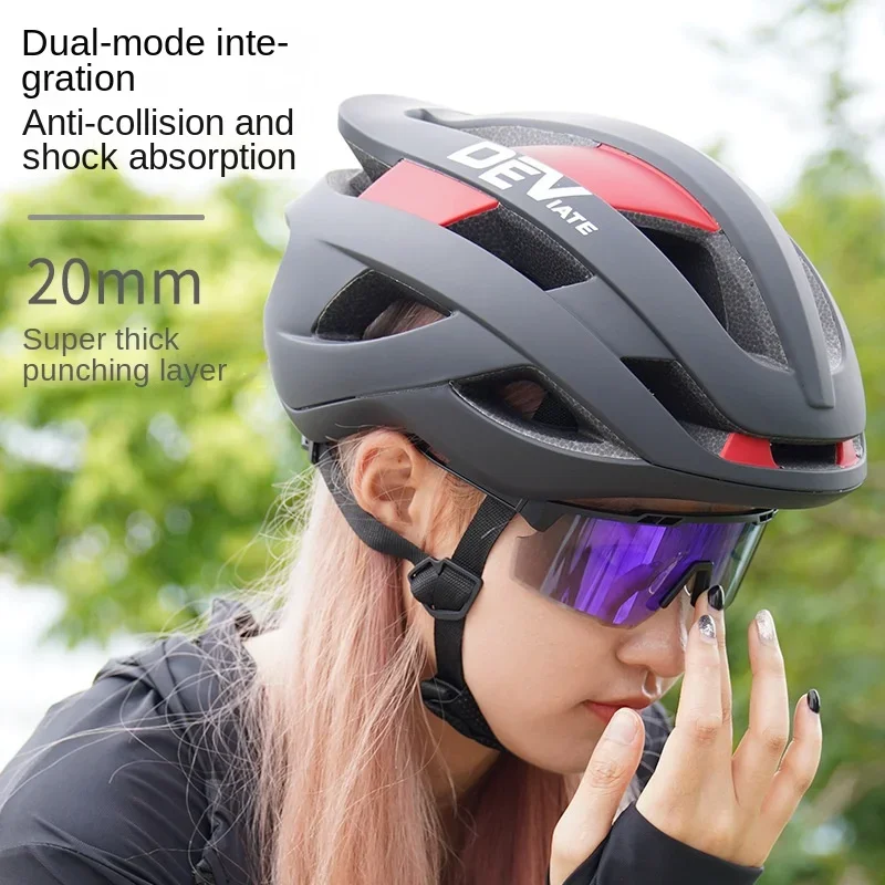 Bicycle helmet all-inclusive side strap insect net Unisex breathable integrated mountain bike riding head