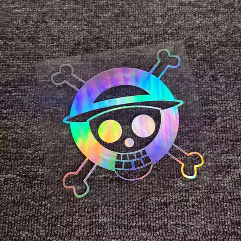 Car Stickers Luffy Pirates Anime Funny Reflective Decoration For Fuel Tank Cap Windshield Bumper Trunk Motorcycles Laptop