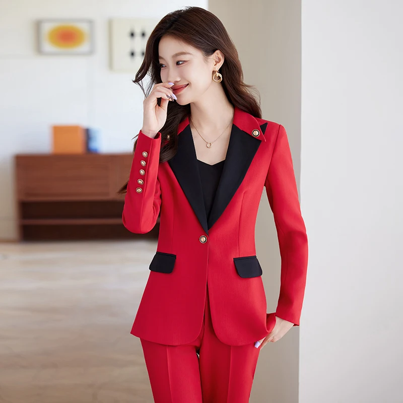 

Elegant Styles Formal Professional Business Suits with Pants and Jackets Coat Autumn Winter Career Interview Trousers Sets