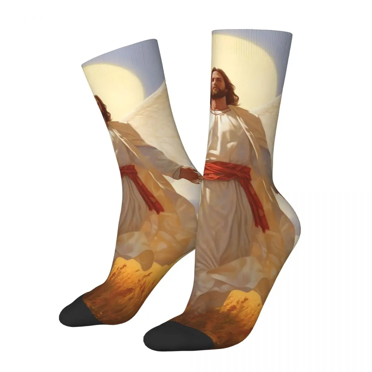 Harajuku Catholic Saint Christ Jesus Theme Cozy Crew Socks Stuff All Seasons Chrisitan Religious Religion Bible Crew Socks