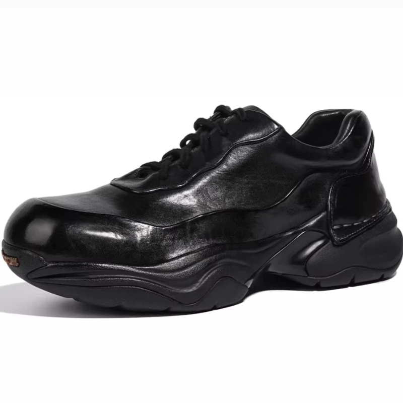 High End Horsehide Breathable Shoes for Men's Horse leather Hand Sewn Comfortable Daddy Shoes Spring/summer Outdoor Casual Shoes