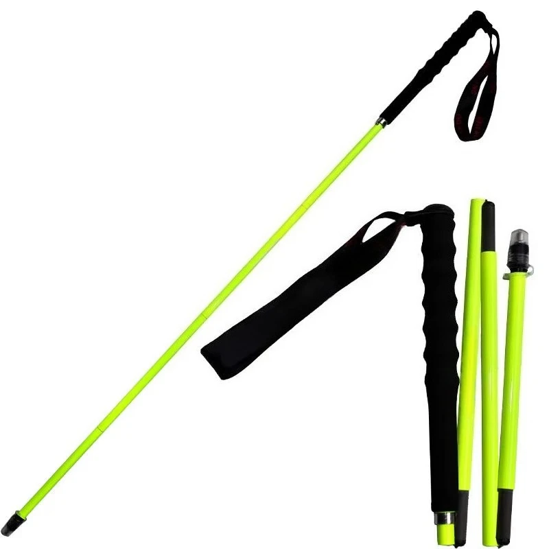 

Professional 4-Section Carbon Fiber Trekking Poles - Foldable & Lightweight for Hiking/Climbing Pair Set with Quick-Lock System