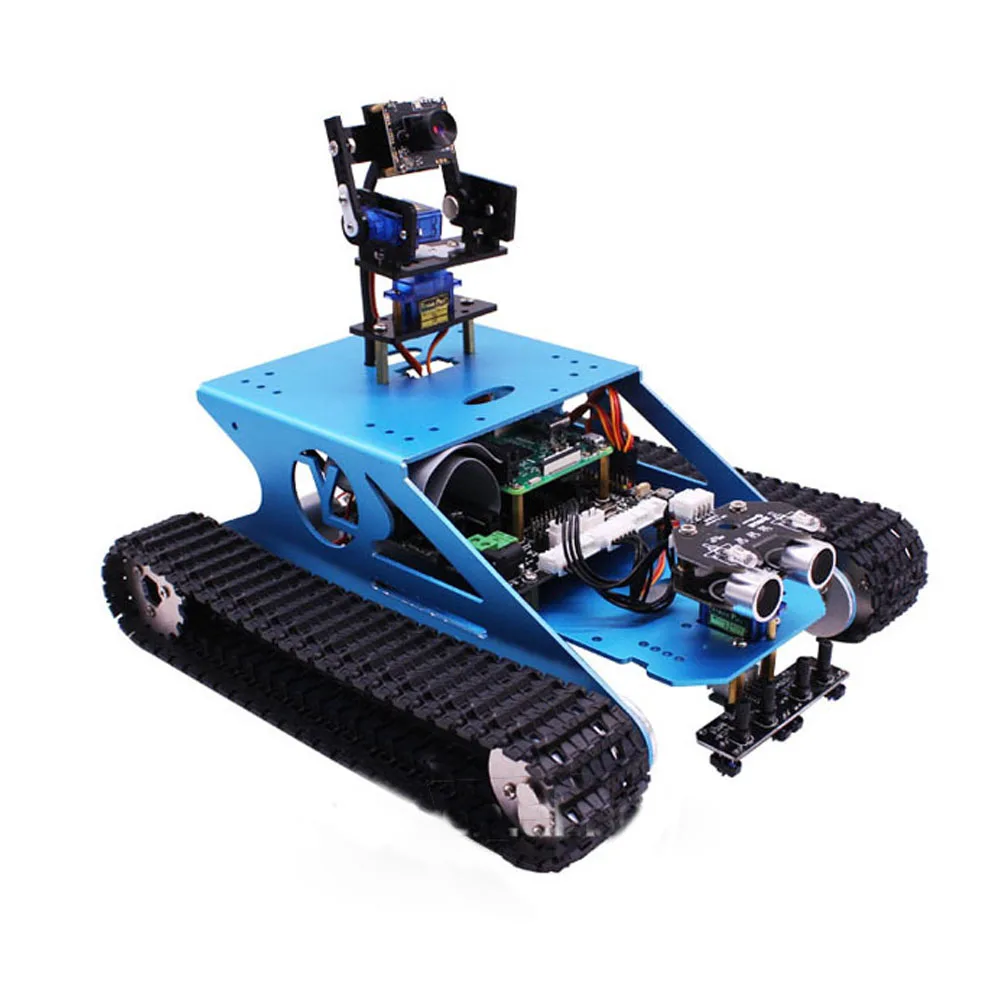 Yahboom Maker Stem Education G1 Smart Raspberry Pi 4 Tank Robot Car Kit مع كاميرا WIFI