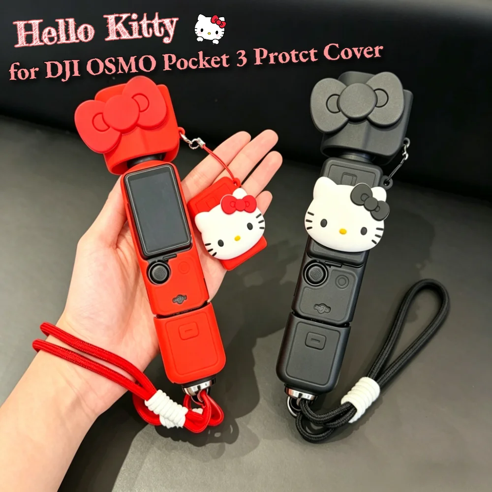 Trendy Sanrio Hello Kitty Cute  Silicone Pocket 3 Protect Co