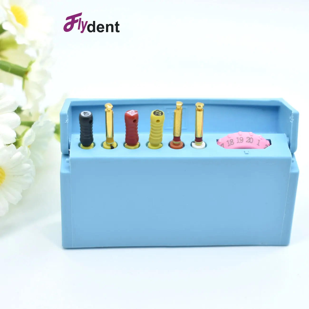 Dental Autoclavable Disinfection Endo Files Holder Box For Root Canal Files Instrument 6 Holes Dentist Tool