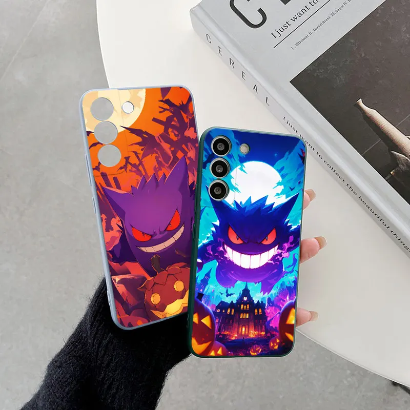 Gengar سعيد هالوين جراب هاتف لسامسونج غالاكسي S25 الترا S24 S23 S22 زائد S21 S20 FE S10 S25Ultra s24FE غطاء سيليكون