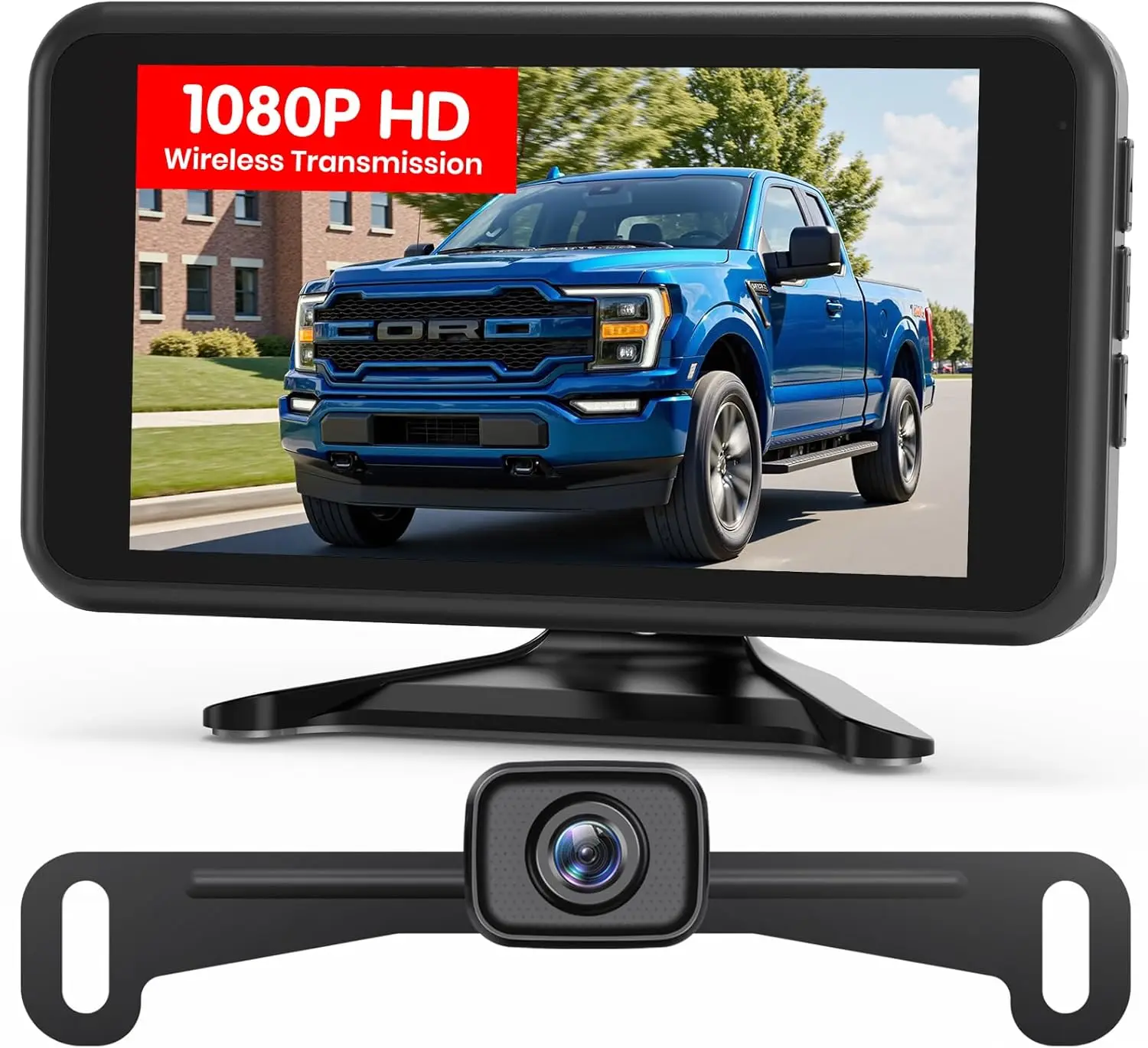 

Wireless Backup Camera: 5" 1080P HD Monitor, Easy Install, Stable Signal, IP69K Waterproof Night Vision for Vehicles