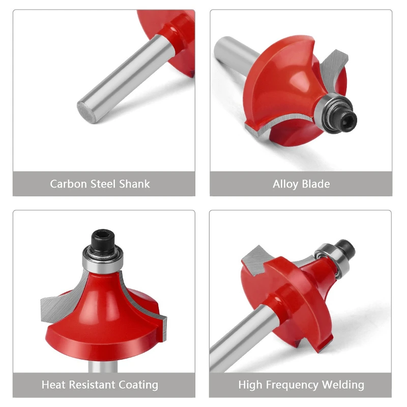 12/15pcs Router Bit Set Trimmen Rechte 8mm Schacht Schrijnwerker Frees Voor Trimmen Machine Hout lager Cove Box Bit