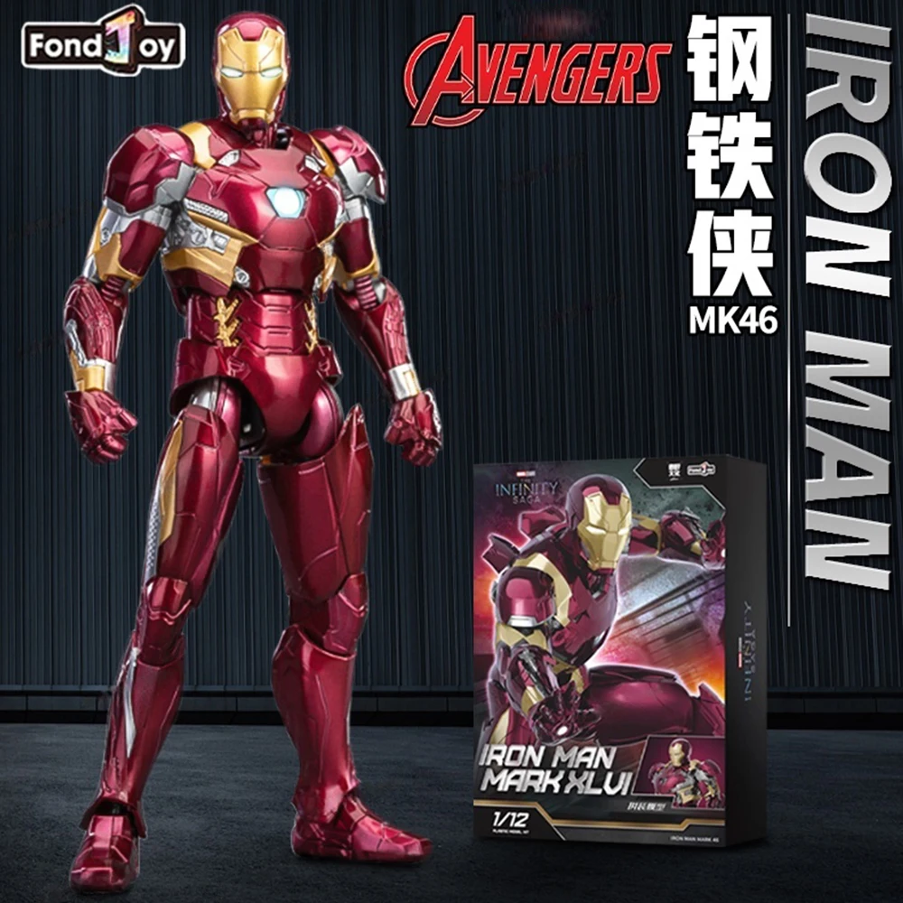 

Original Fondjoy Iron Man MK45 Model Kit 1/12 Infinity Saga Ironman Mark 45 Assembly ABS Joint Movable Kid Toys Birthday Gifts