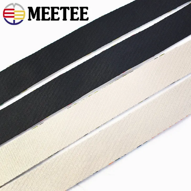 Meetee 2/4M 50mm 2mm Thick Polyester Jacquard Webbing Bag Strap Belt Woven Pattern Ribbon Band DIY Garment Sewing Webbings Tape