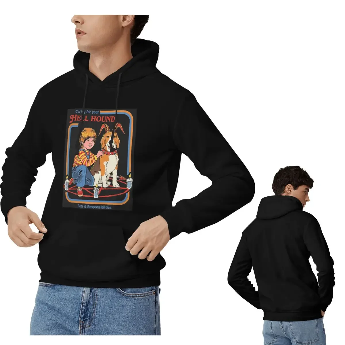 

Caring For Your Hell Hound Hoodies Men Women Casual Pullover Sweatshirts Hip Hop Long Sleeve Clothing Autumn Winter