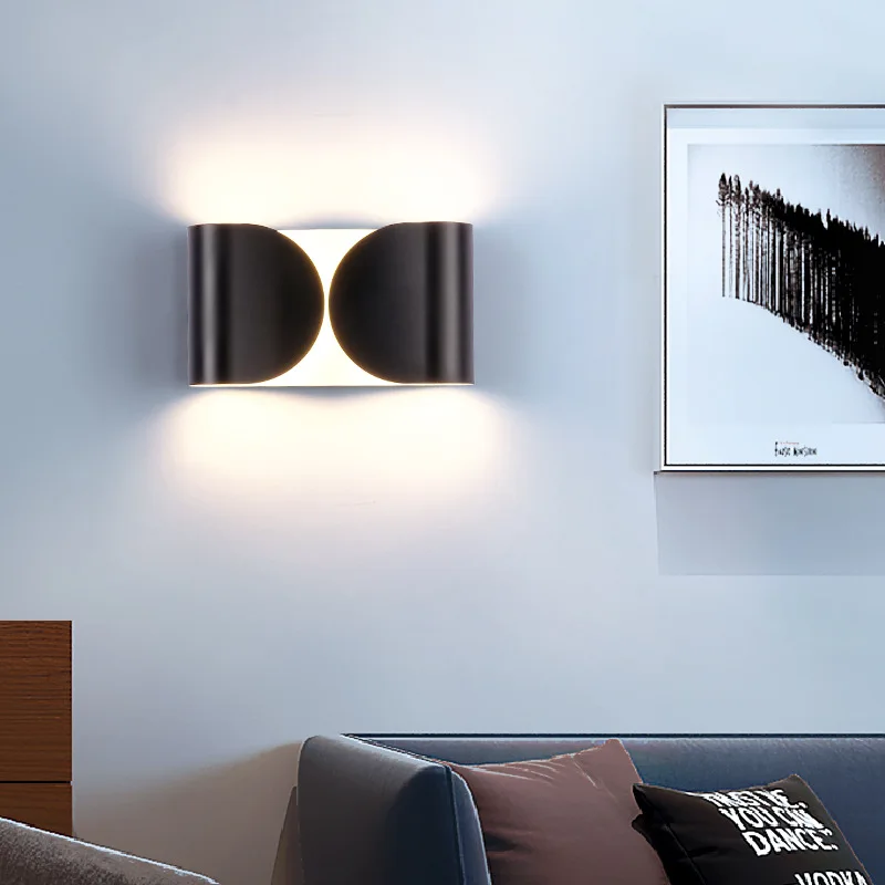 

Italian Designer Foglio Wall Lamp Modern Light Luxury Entrance Lighting Restaurant Homestay Aisle Balcony Warm LED Wall Lights