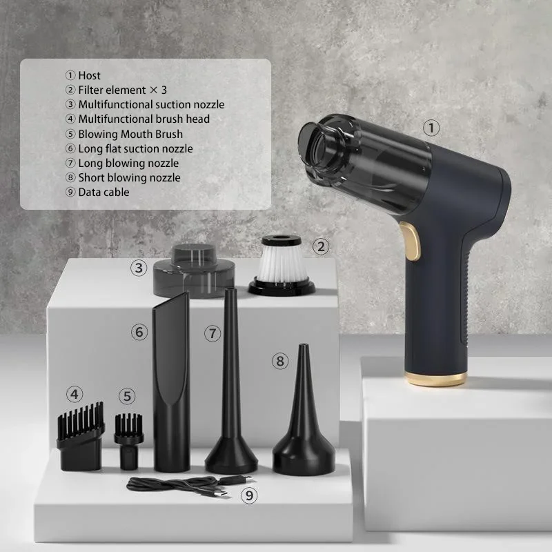 Xiaomi Kabelloser Autostaubsauger 1290000 Pa Suction & Blow 2-in-1 tragbarer Handstaubsauger für Zuhause und Auto mit doppeltem Verwendungszweck