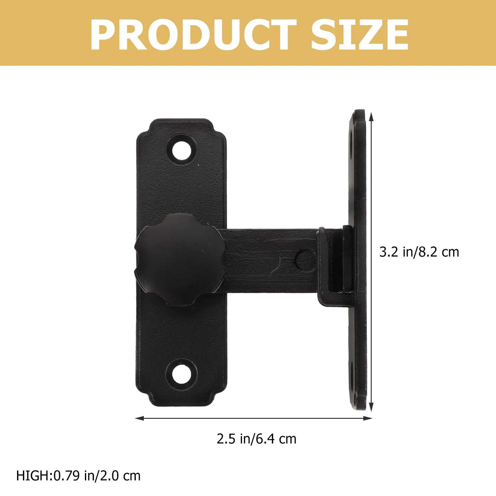 

Professional 90 Degree Rotatable Barn Door Latch Lock for Cabinets Gates Bathrooms Easy Install Gate Latch for Wooden Fence