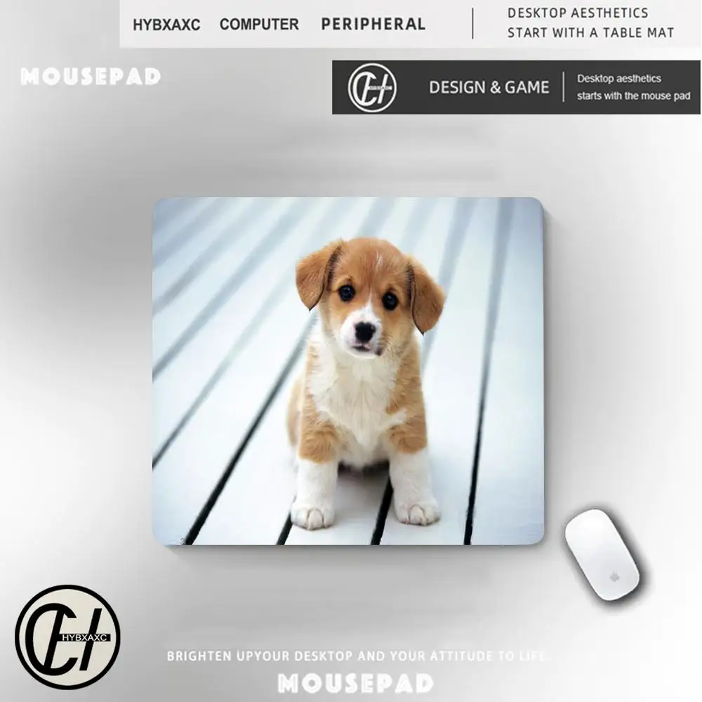 New Cute Puppy Printed Mats Mice Pads Natural Rubber Mouse Pad No Locking Edge Big Sale Small Size22x18cm for Desk Pad Mice Mats