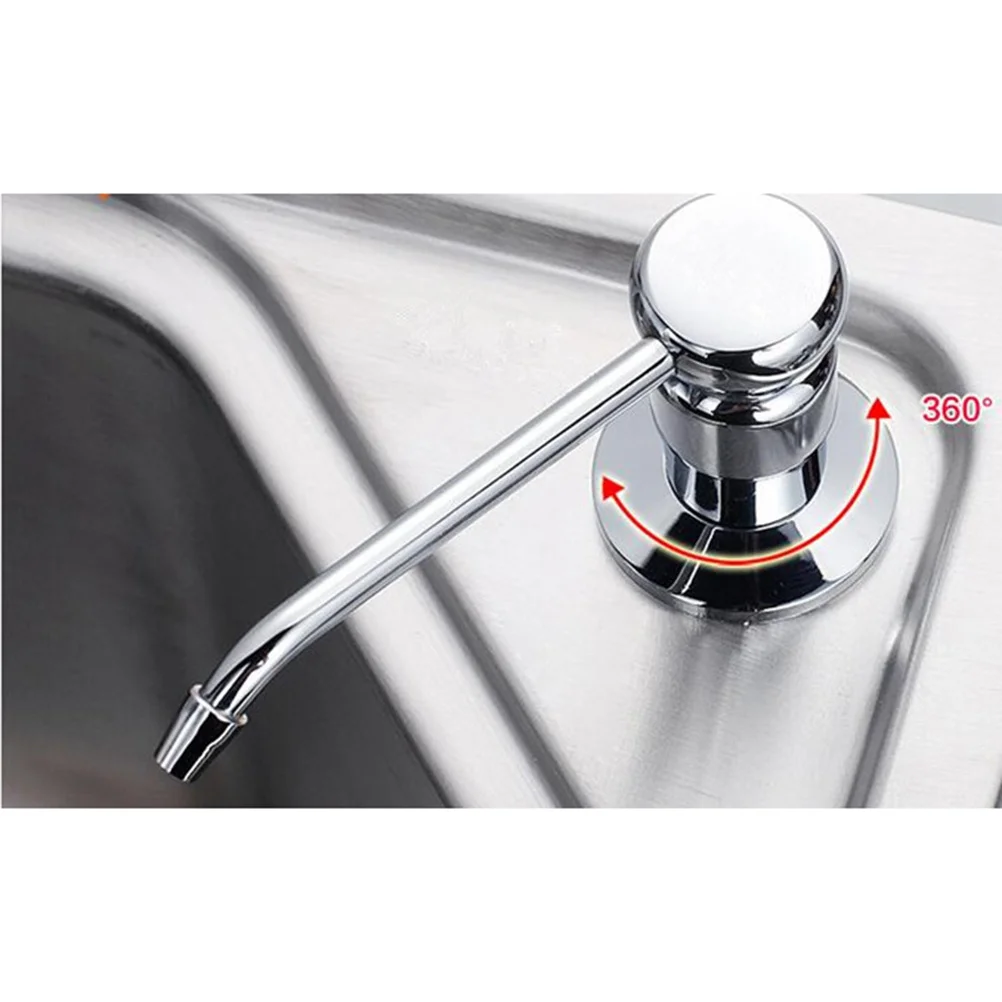 

Stylish 304 Stainless Steel Kitchen Sink Soap Dispenser Brushed Finish Durable Easy to Clean Perfect for Bathroom and Kitchen