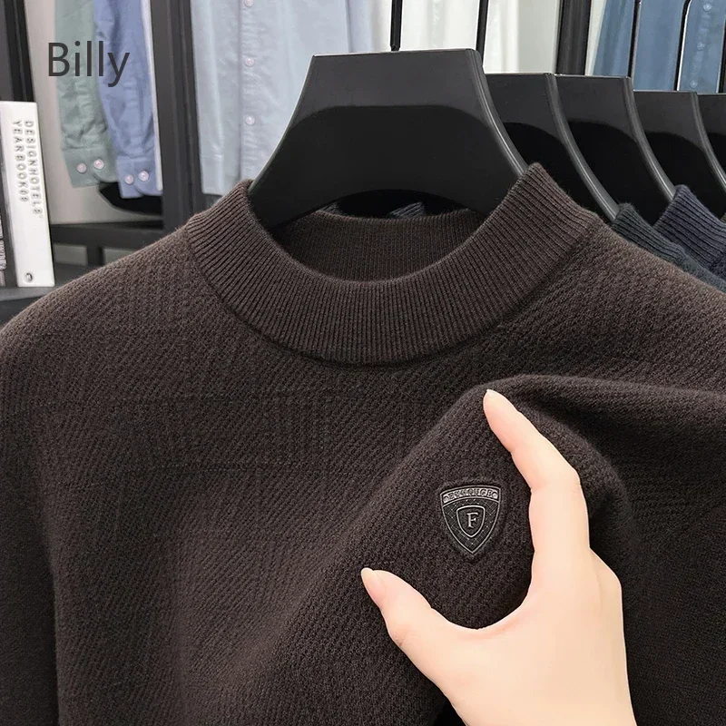 Men `s Sweater Knit Mens Crew Neck Long Sleeve One-piece Fleece Designer Clothes Mens Clothing 2024 Men's Winter Jacket