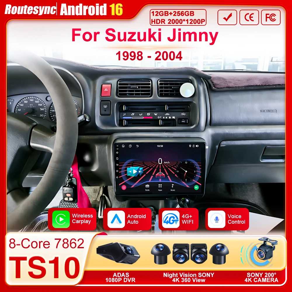 

For Suzuki Jimny 1998 - 2004 Car Audio Player Carplay Android 16 Car Radio Touch Screen Automotive Multimedia Smart Car Systems
