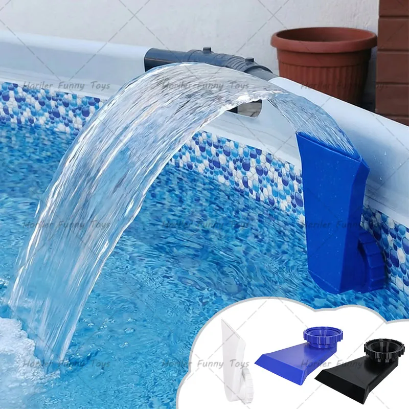 Pool Fountain Direct Mounting Compatible With Bestway or Intex Nozzles Pool Waterfall Easy To Install, Suitable for Pool Parties
