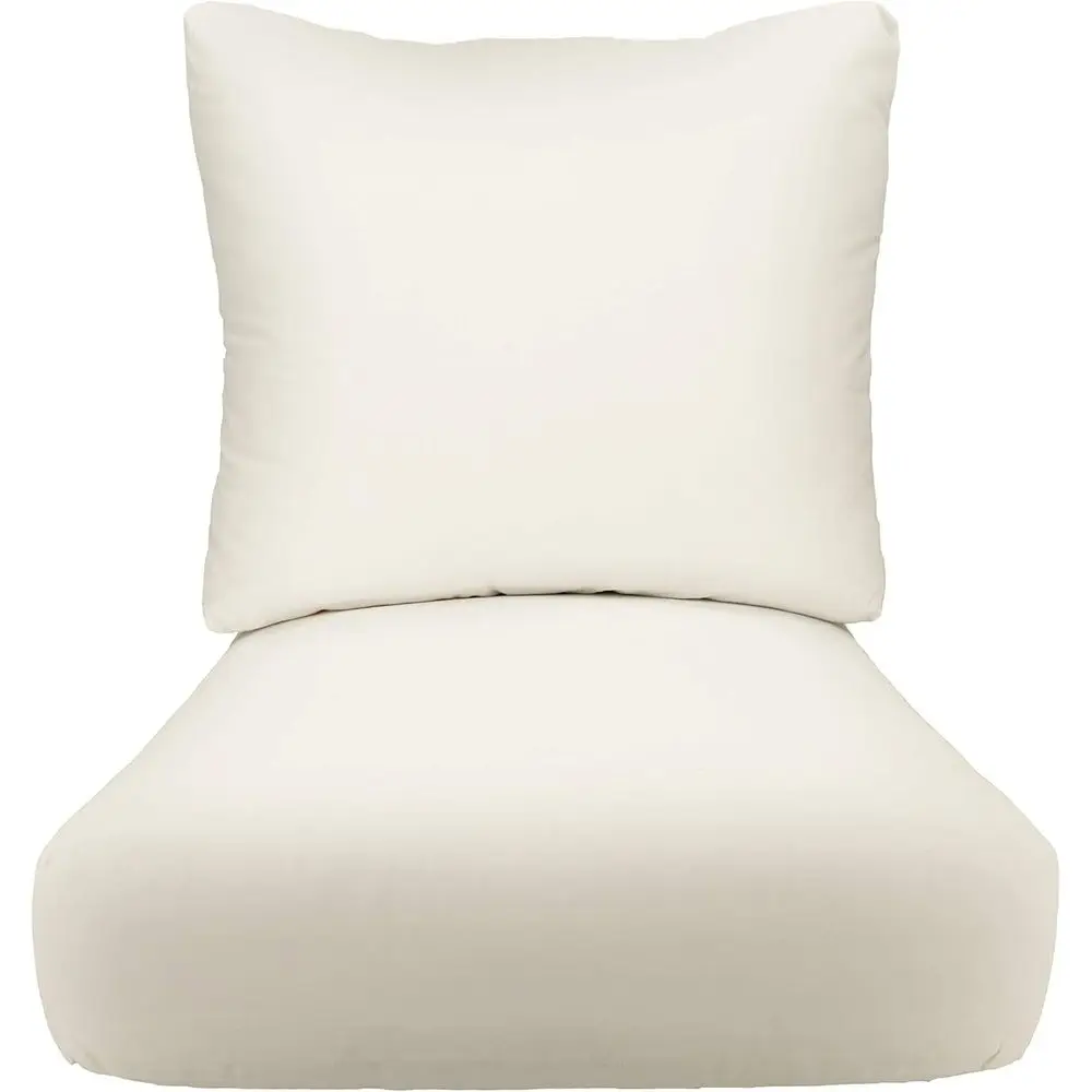 

25 квадратных подушек для уличного стула с подушкой на спинку, водостойкий холст белого цвета, сделано в США