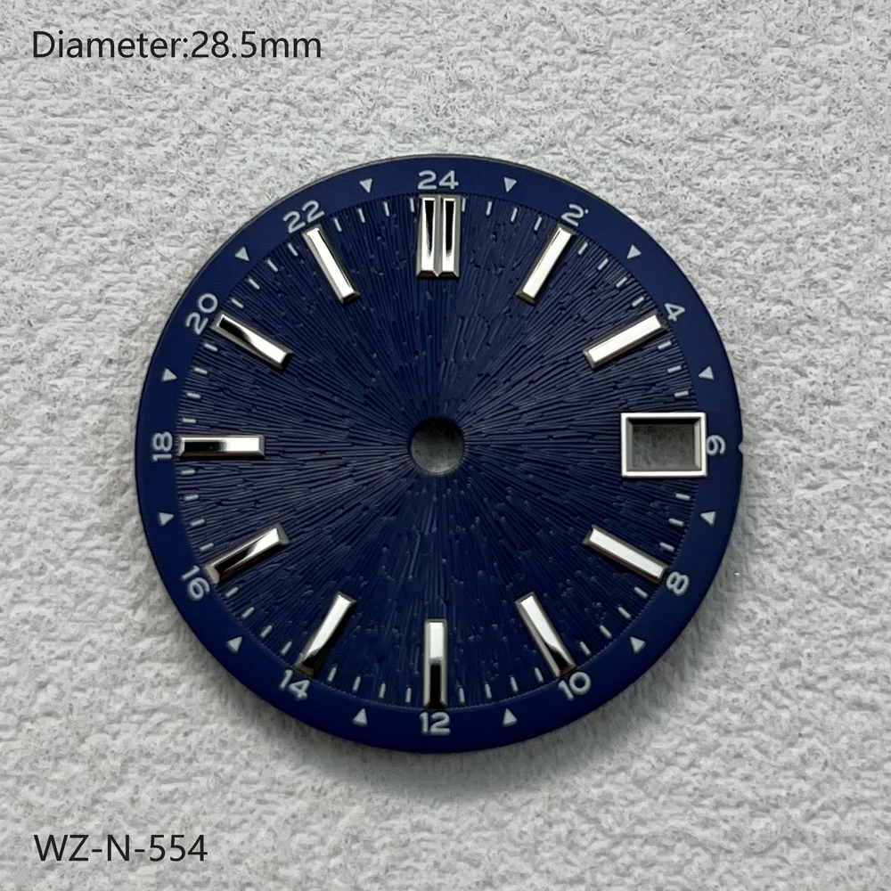 Quadrante NH34 Quadrante GMT con fusi orari multipli da 28,5 mm NH34 adatto al movimento meccanico automatico giapponese NH34/NH35 può personalizzare il logo