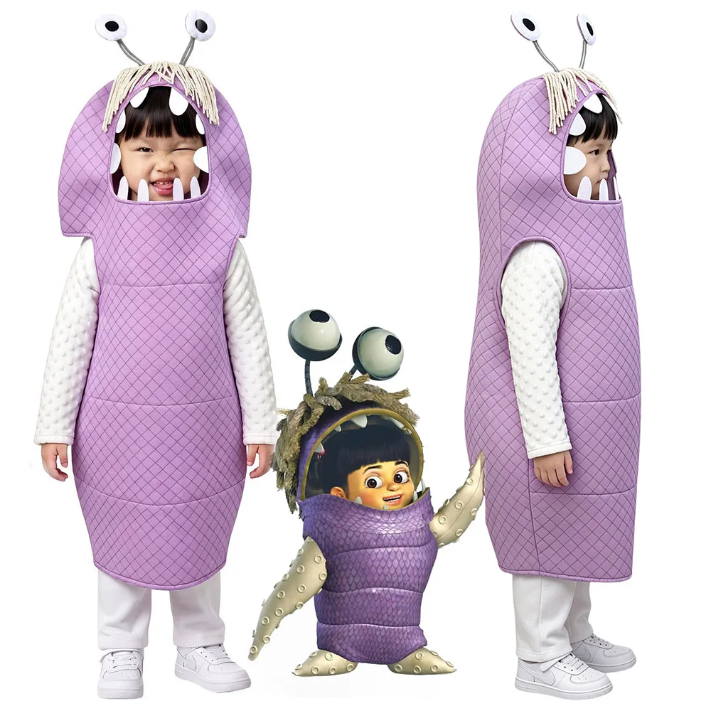 Nuevo Disfraz de Lujo para Niños 2026, Disfraz de Personaje de la Universidad de Monstruos, Color Morado, Disfraz de Boo para Niños, Disfraz de Halloween de Monstruos
