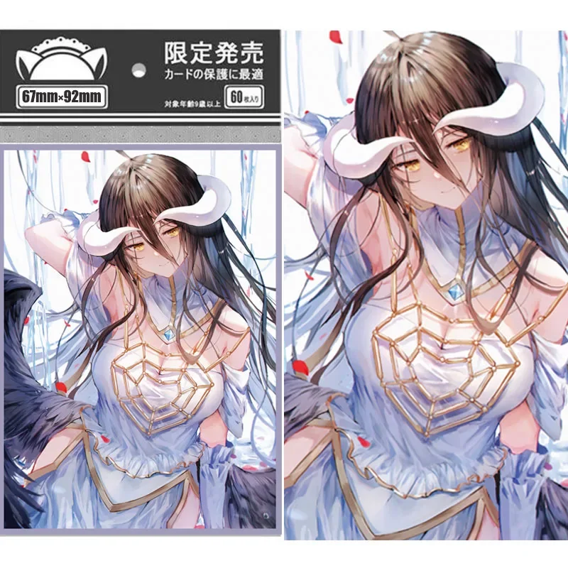 

60 шт./компл. Overlord albedo флэш-карта с рукавом PTCG аниме игровая коллекционная карта защитный чехол подарочная игрушка 67*92 мм