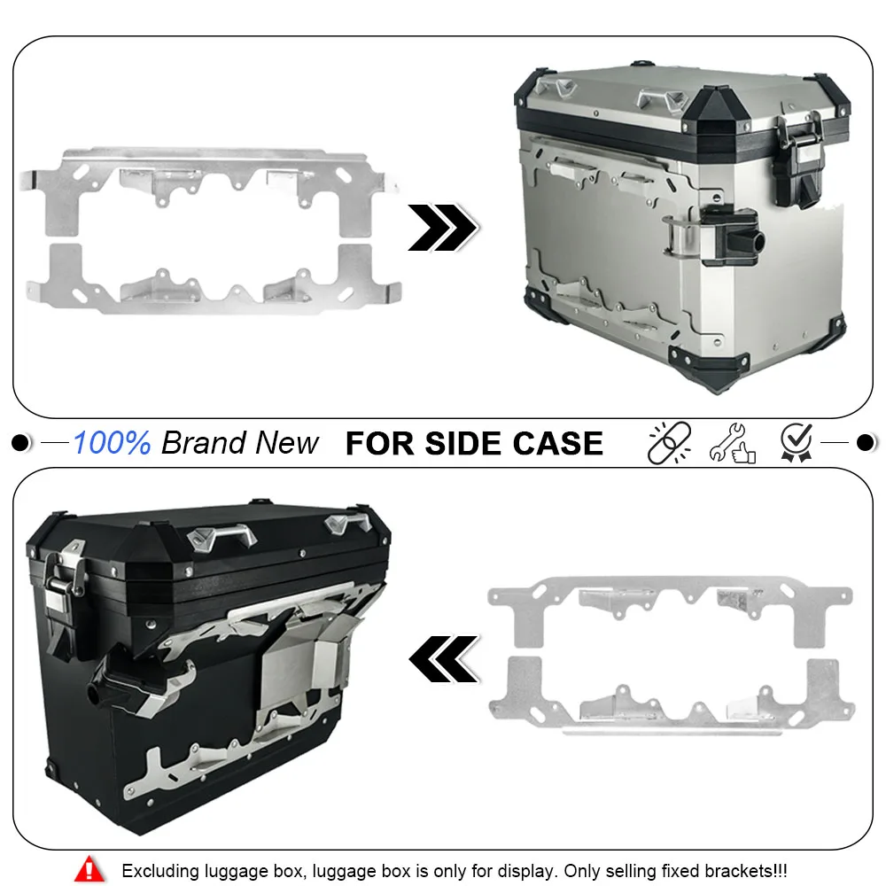 Maleta de aluminio con soporte fijo, placa de montaje de alforja para BMW R1200GS Adventure R1250GS LC ADV GS R1200 R1250 R1200GSA