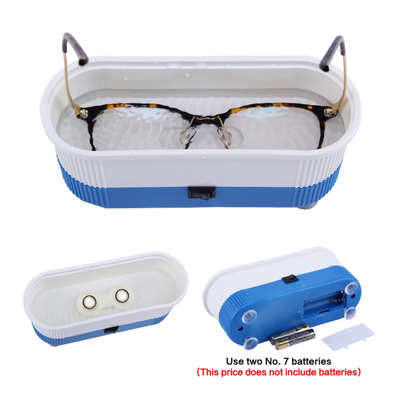 ماكينة تنظيف النظارات بالموجات فوق الصوتية عالية التردد، تحكم لاسلكي، تنظيف متعدد الأغراض لساعة العدسات اللاصقة والمجوهرات