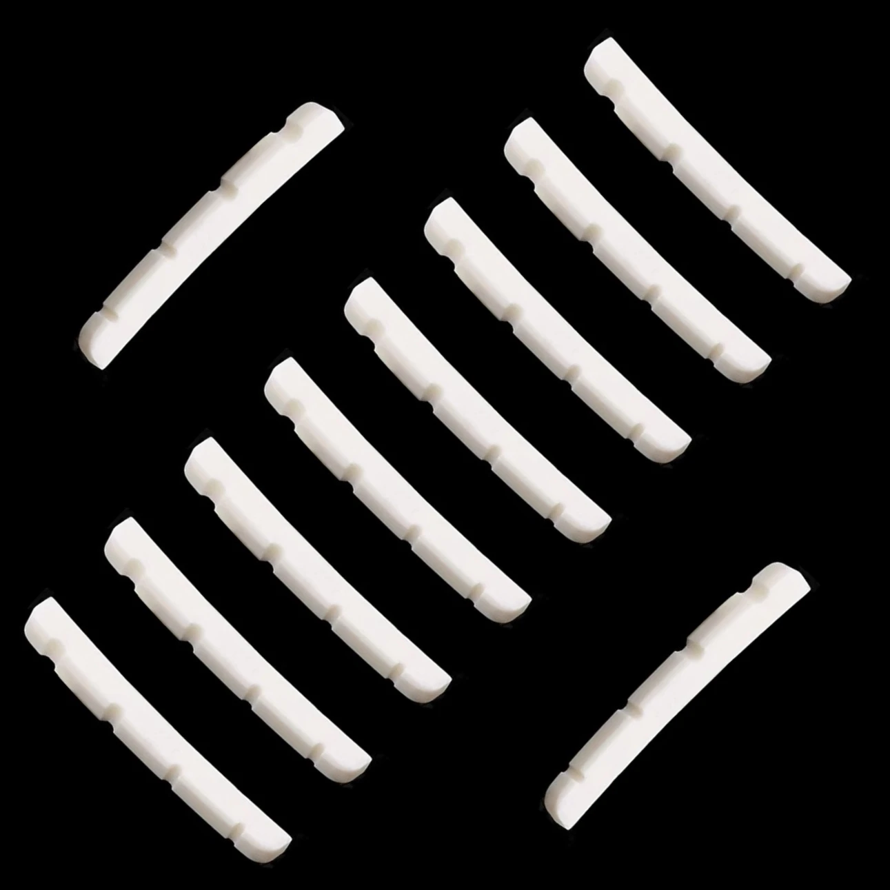 

10x Bone Nut Radiused Bottom 4-String Bass Guitar 1-5/8"x1/8"x3/16"(42x3.2x5mm) Saddle White